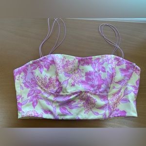 White Fox Boutique BUSTIER/CORSET (floral) XL